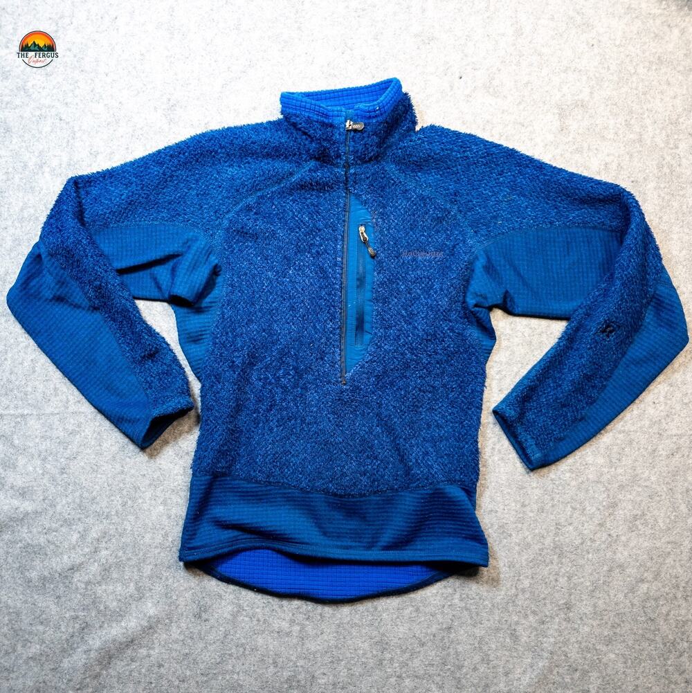 Patagonia Pullover Jacket Blue Long Sleeve Fuzzy Fleece Gorpcore Women's Size XS